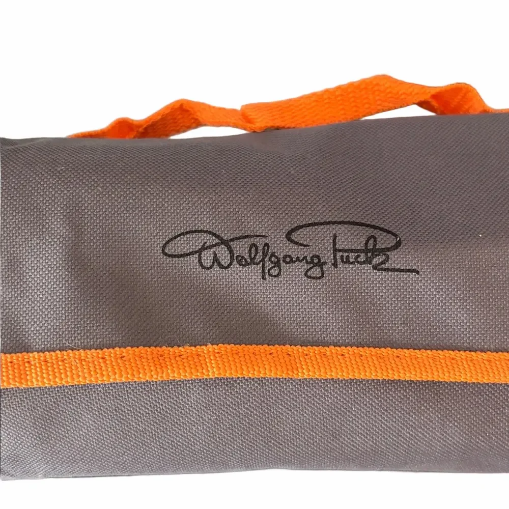 New no tags Wolfgang Puck stainless steel 9 piece garnishing set in roll up bag